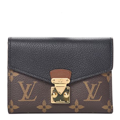 louis vuitton monogram pallas compact wallet noir black